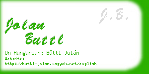 jolan buttl business card